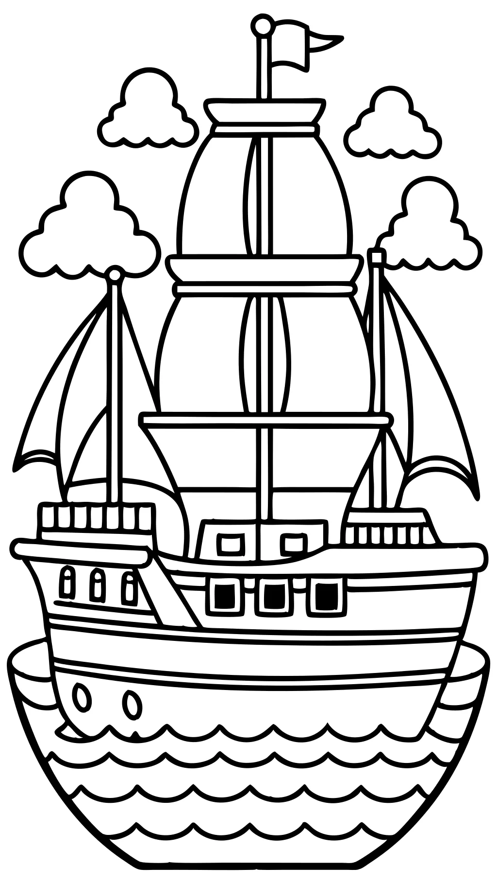 coloring pages of boats